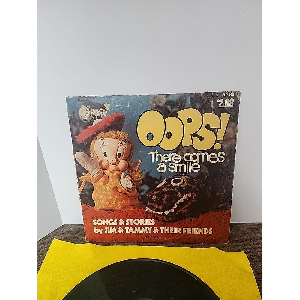 OOPS THERE COMES A SMILE JIM & TAMMY BAKER 1975 Vinyl Record Album LP Christian